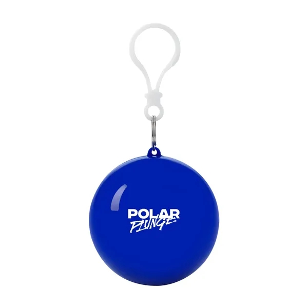Keychain with a lightweight poncho inside ball.... from ASI 63549 Jornik Manufacturing Corp