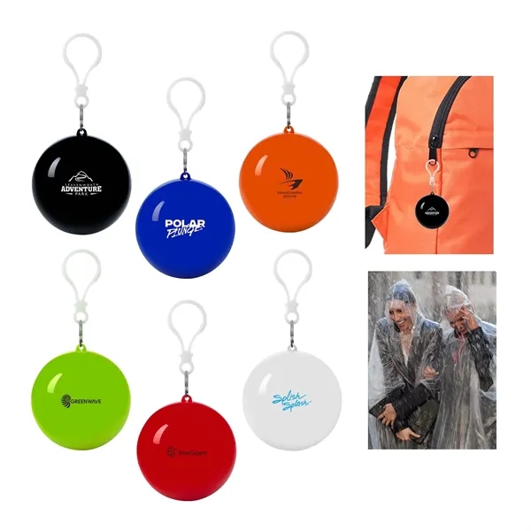 Keychain with a lightweight poncho inside ball.... from ASI 63549 Jornik Manufacturing Corp