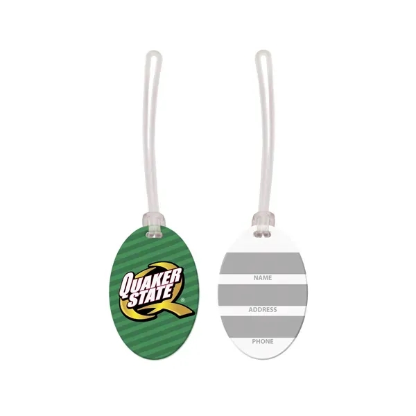 2" x 3" oval-shaped vinyl luggage tag with a plastic strap.... from ASI 98360 WOWLine / WOWLine®