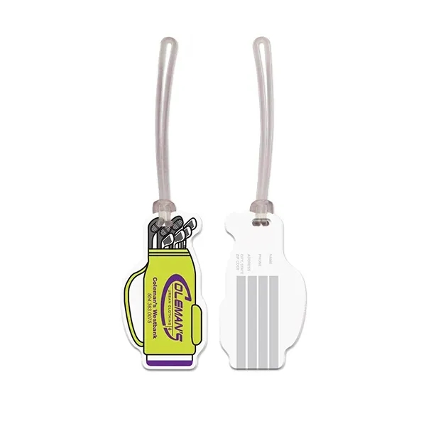 Golf bag shaped vinyl luggage tag with a plastic strap.... from ASI 98360 WOWLine / WOWLine®