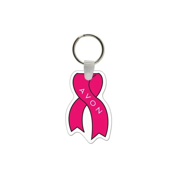 Ribbon shaped vinyl keychain with a split ring.... from ASI 98360 WOWLine / WOWLine®