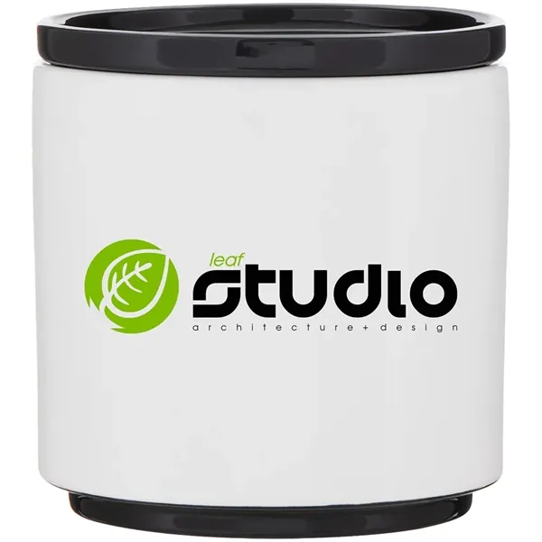 22 oz ceramic planter with a glossy white finish, matching colored... from ASI 51197 ETS Express, LLC