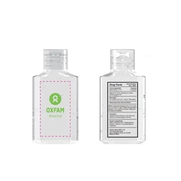 2 oz. hand sanitizer with 75% alcohol available in the USA... from ASI 37218 Athena Promo (tm)