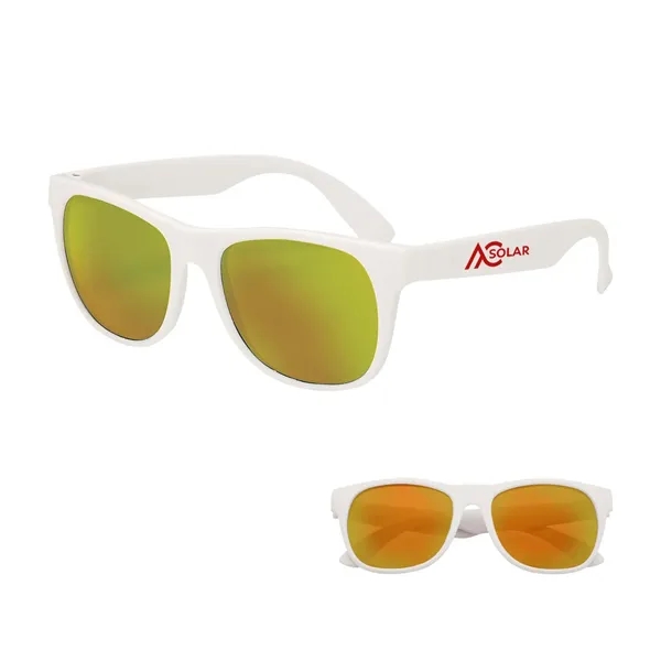 Rubberized sunglasses with mirrored, UV400 lenses.... from ASI 63549 Jornik Manufacturing Corp