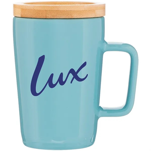 14 oz ceramic mug with glossy colored exterior, matching glossy interior,... from ASI 51197 ETS Express, LLC