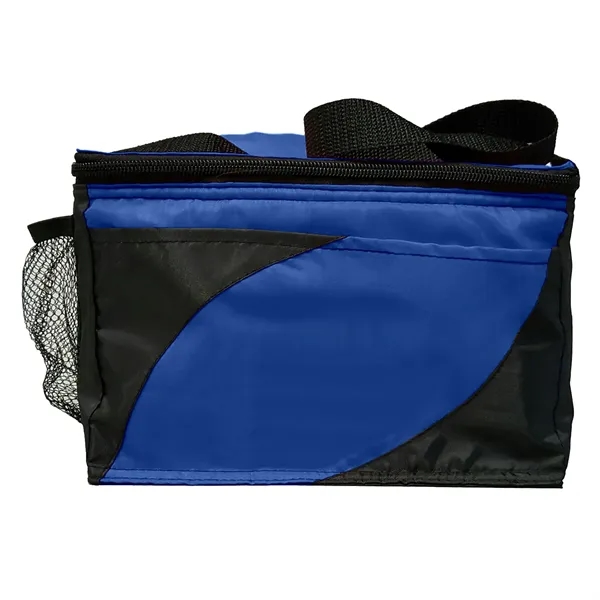 Striped cooler bag with front pocket, side mesh pocket, mesh strap... from ASI 68507 The Magnet Group / Perfect Line