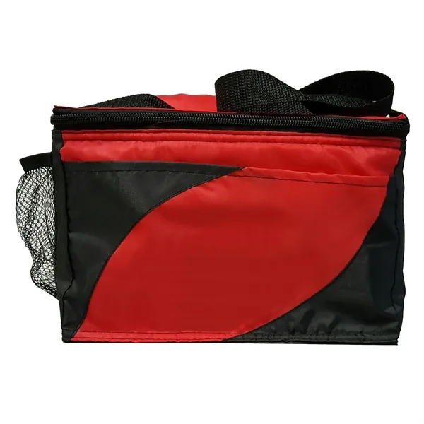 Striped cooler bag with front pocket, side mesh pocket, mesh strap... from ASI 68507 The Magnet Group / Perfect Line