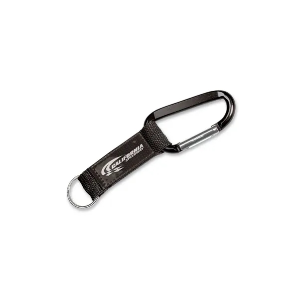 Steel carabiner key tag with large display strap.... from ASI 68507 The Magnet Group / Perfect Line