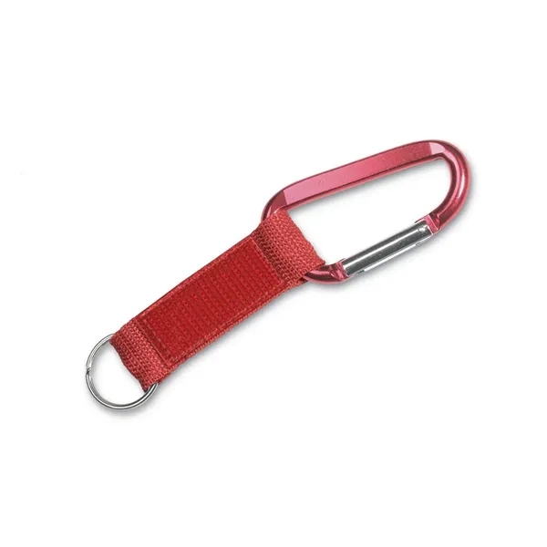 Steel carabiner key tag with large display strap.... from ASI 68507 The Magnet Group / Perfect Line