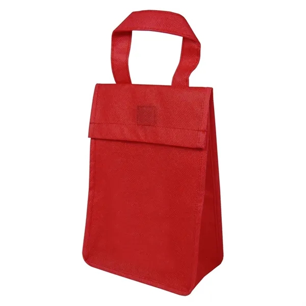 Non-woven snack bag with hook and loop closure and main compartment... from ASI 68507 The Magnet Group / Perfect Line