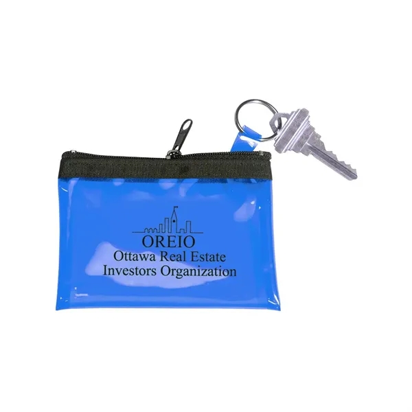 Vinyl translucent coin pouch with zipper closure, single pocket and split... from ASI 68507 The Magnet Group / Perfect Line