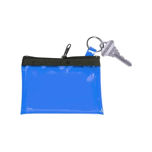 Vinyl translucent coin pouch with zipper closure, single pocket and split... from ASI 68507 The Magnet Group / Perfect Line