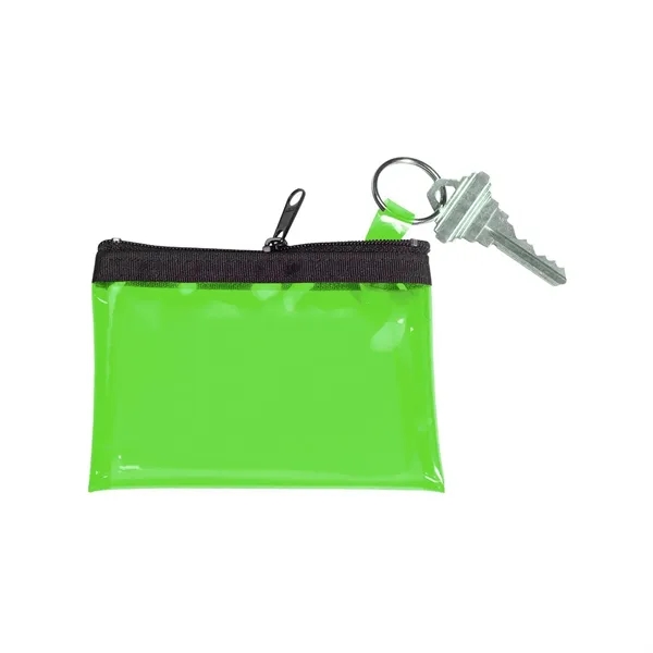 Vinyl translucent coin pouch with zipper closure, single pocket and split... from ASI 68507 The Magnet Group / Perfect Line