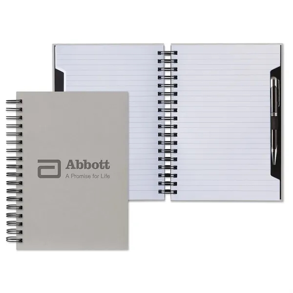 Double spiral-bound journal with 288 white pages, metal pen, pen loop,... from ASI 68507 The Magnet Group / Castelli