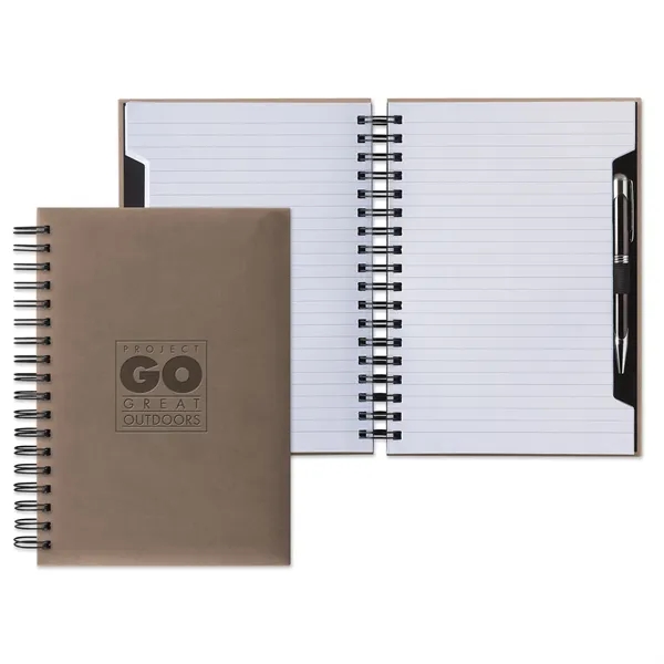 Double spiral-bound journal with 288 white pages, metal pen, pen loop,... from ASI 68507 The Magnet Group / Castelli