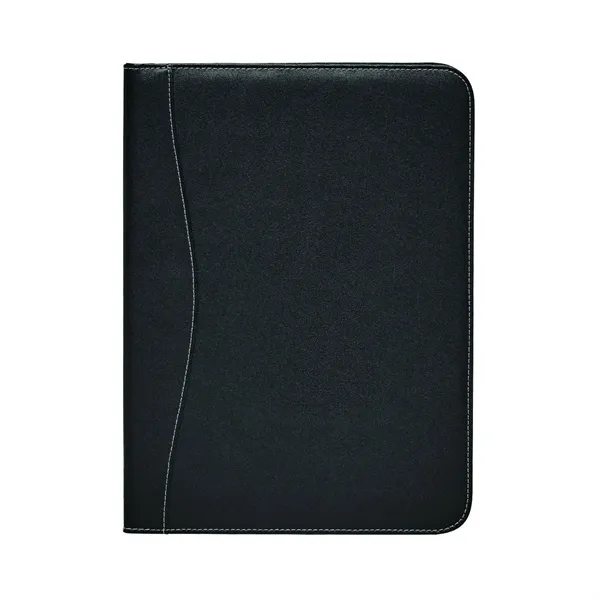 Executive stitched PVC padfolio with inside flap pocket, elastic pen loop,... from ASI 68507 The Magnet Group / Perfect Line