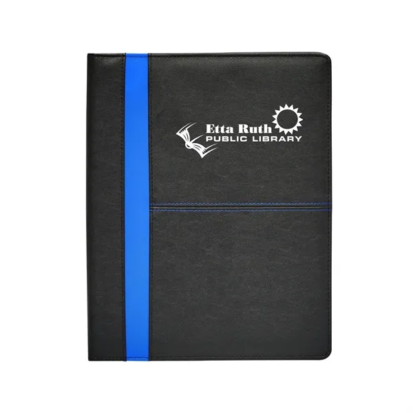 Padfolio with inside flap pocket, elastic pen loop, business card pockets... from ASI 68507 The Magnet Group / Perfect Line