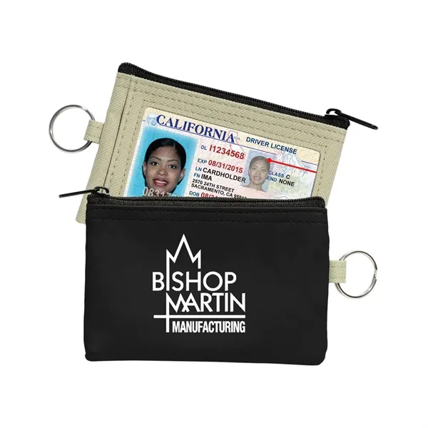 Coin pouch with zippered compartment, clear window for an ID and... from ASI 68507 The Magnet Group / Perfect Line