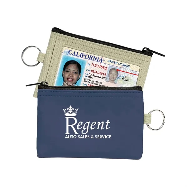 Coin pouch with zippered compartment, clear window for an ID and... from ASI 68507 The Magnet Group / Perfect Line