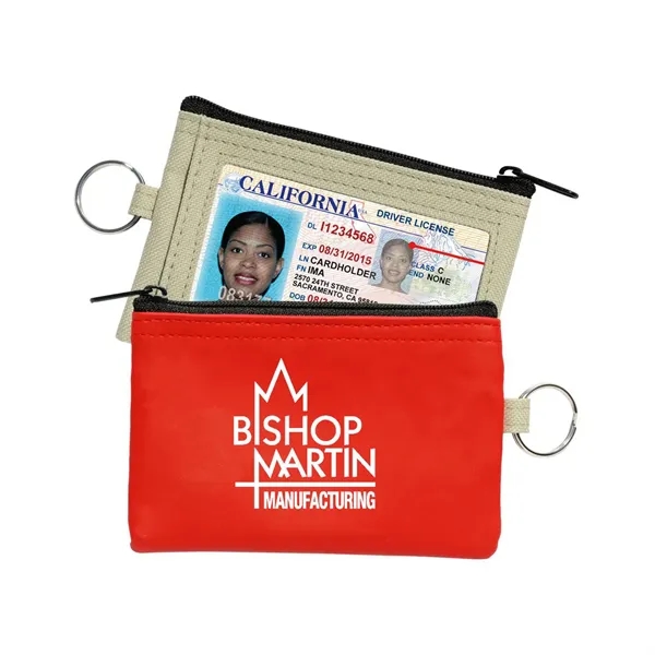 Coin pouch with zippered compartment, clear window for an ID and... from ASI 68507 The Magnet Group / Perfect Line