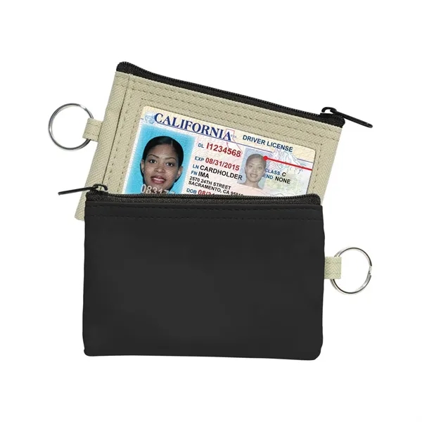 Coin pouch with zippered compartment, clear window for an ID and... from ASI 68507 The Magnet Group / Perfect Line