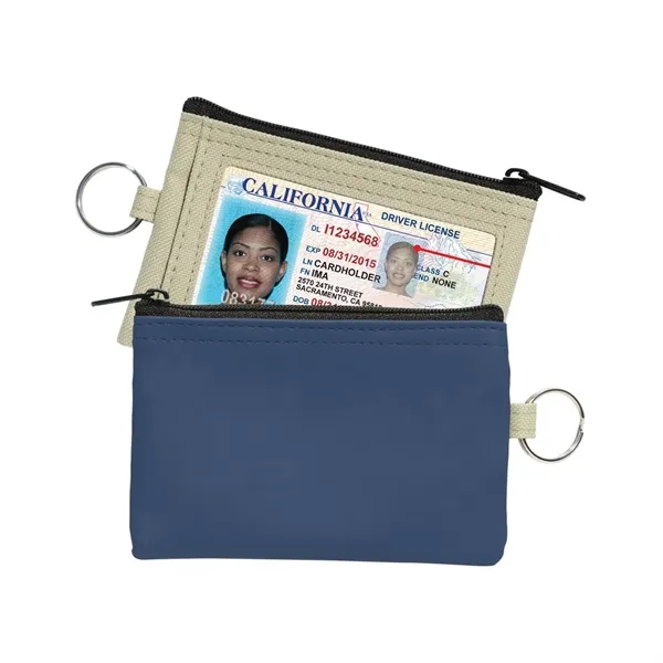 Coin pouch with zippered compartment, clear window for an ID and... from ASI 68507 The Magnet Group / Perfect Line
