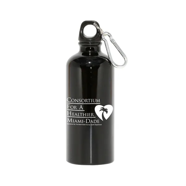 22 oz. aluminum bottle with twist-off finger loop black cap and... from ASI 68507 The Magnet Group / Perfect Line