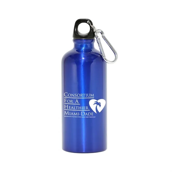 22 oz. aluminum bottle with twist-off finger loop black cap and... from ASI 68507 The Magnet Group / Perfect Line