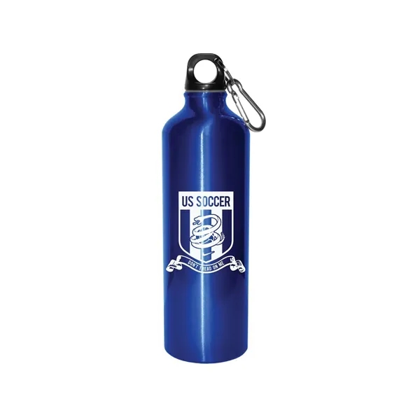 28 oz. aluminum water bottle with twist-off, finger-loop black cap and... from ASI 68507 The Magnet Group / Perfect Line