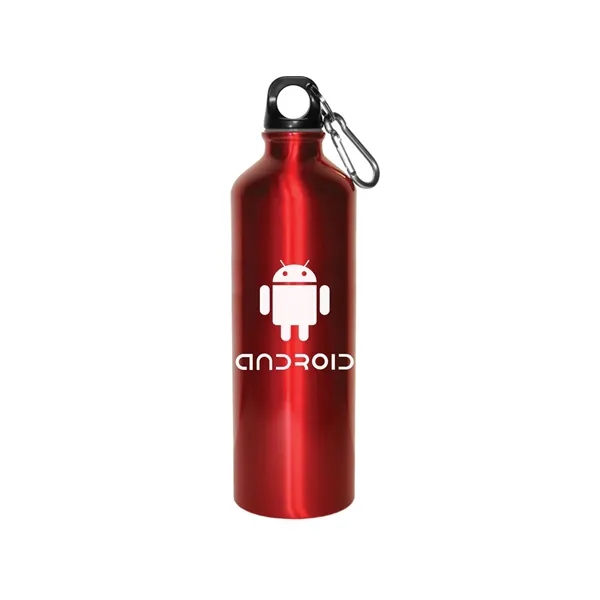 28 oz. aluminum water bottle with twist-off, finger-loop black cap and... from ASI 68507 The Magnet Group / Perfect Line