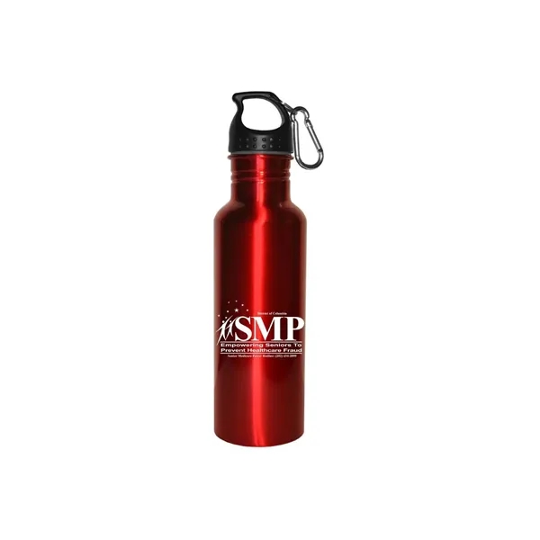 28 oz. aluminum bottle with wide mouth opening, twist-off finger loop... from ASI 68507 The Magnet Group / Perfect Line