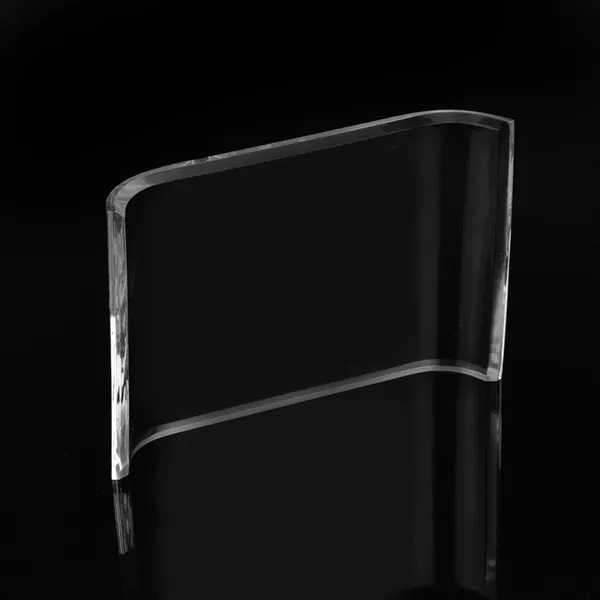 4" x 6" arc shaped award made of clear acrylic with... from ASI 68507 The Magnet Group / Benchmark Crystal & Clocks