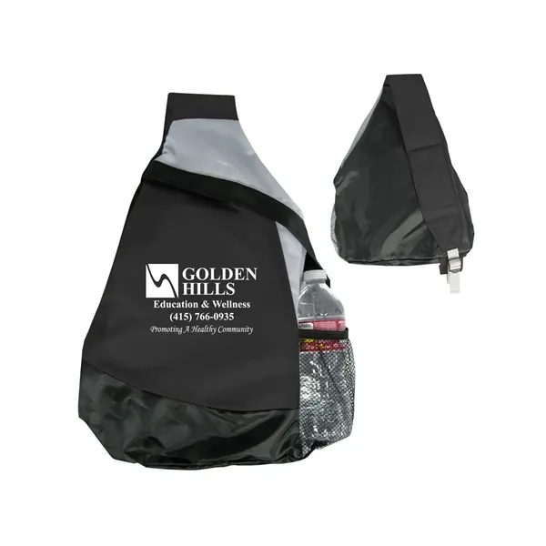 Polyester sling bag with side mesh pocket, adjustable shoulder strap, hook... from ASI 68507 The Magnet Group / Perfect Line