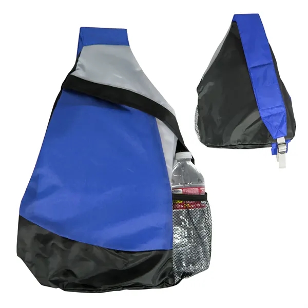 Polyester sling bag with side mesh pocket, adjustable shoulder strap, hook... from ASI 68507 The Magnet Group / Perfect Line