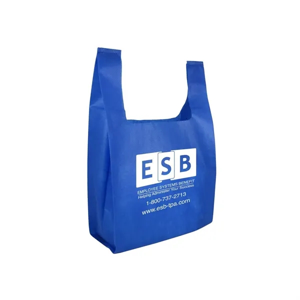 13" x 17" non-woven grocery tote bag with 7" gusset and... from ASI 68507 The Magnet Group / Perfect Line
