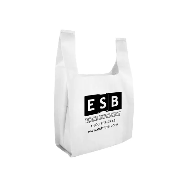 13" x 17" non-woven grocery tote bag with 7" gusset and... from ASI 68507 The Magnet Group / Perfect Line