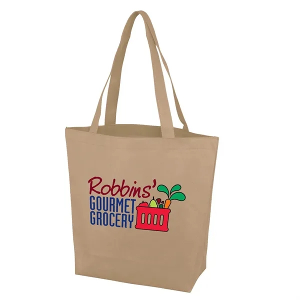 11.75" x 14.75" non-woven polypropylene tote bag with 5" gusset and... from ASI 68507 The Magnet Group / Perfect Line