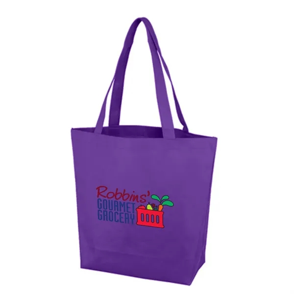 11.75" x 14.75" non-woven polypropylene tote bag with 5" gusset and... from ASI 68507 The Magnet Group / Perfect Line