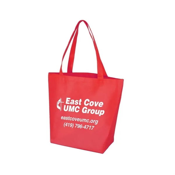 11.75" x 14.75" non-woven polypropylene tote bag with 5" gusset and... from ASI 68507 The Magnet Group / Perfect Line