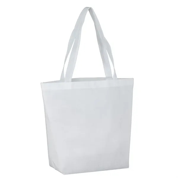11.75" x 14.75" non-woven polypropylene tote bag with 5" gusset and... from ASI 68507 The Magnet Group / Perfect Line