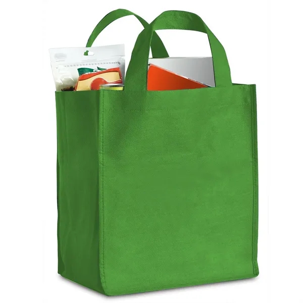 Grocery bag made of non-woven polypropylene with bottom reinforced insert and... from ASI 68507 The Magnet Group / Perfect Line