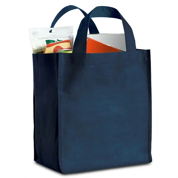 Grocery bag made of non-woven polypropylene with bottom reinforced insert and... from ASI 68507 The Magnet Group / Perfect Line