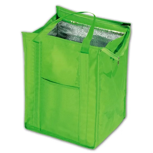 Insulated tote bag with 19" reinforced handles, bottom panel insert, aluminum... from ASI 68507 The Magnet Group / Perfect Line