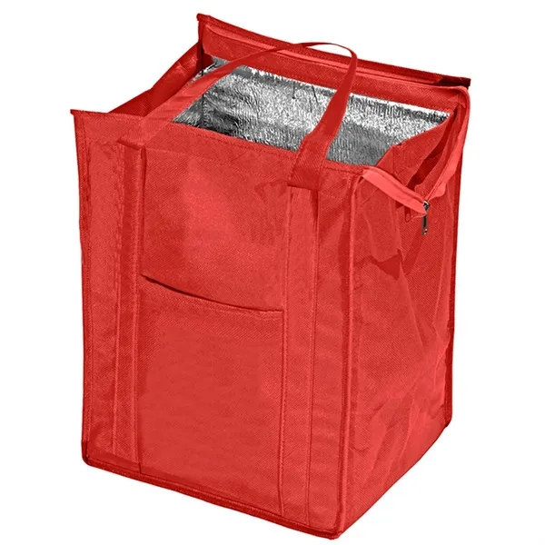 Insulated tote bag with 19" reinforced handles, bottom panel insert, aluminum... from ASI 68507 The Magnet Group / Perfect Line