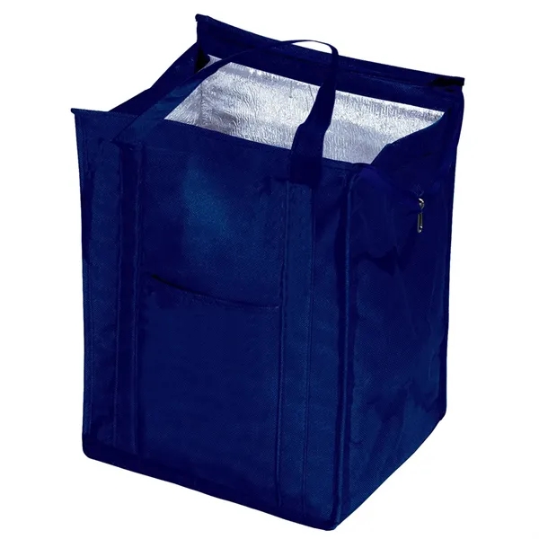 Insulated tote bag with 19" reinforced handles, bottom panel insert, aluminum... from ASI 68507 The Magnet Group / Perfect Line