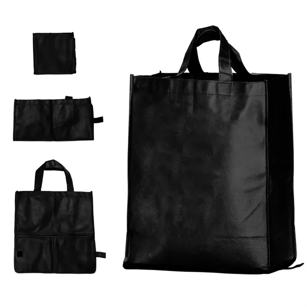 Non-woven grocery bag with 15" straps and sewn-in plastic insert.... from ASI 68507 The Magnet Group / Perfect Line