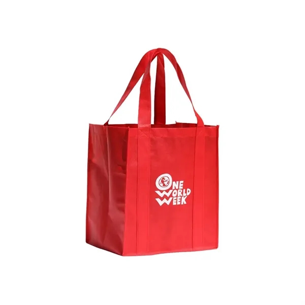 Oversized shopping tote made of 100% reusable and recyclable non-woven polypropylene... from ASI 68507 The Magnet Group / Perfect Line
