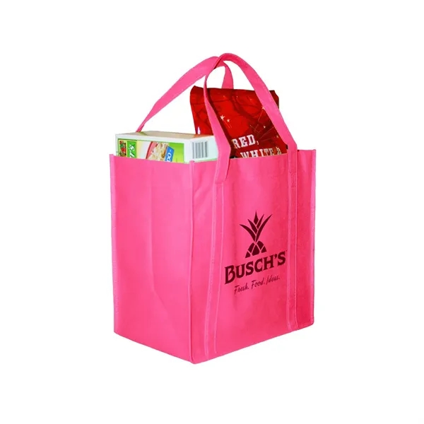 12" x 12" grocery tote made of 100% recyclable, non-woven polypropylene... from ASI 68507 The Magnet Group / Perfect Line