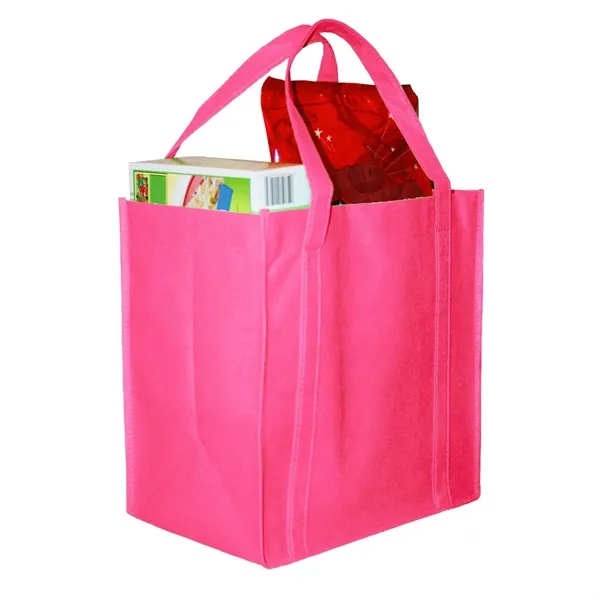 12" x 12" grocery tote made of 100% recyclable, non-woven polypropylene... from ASI 68507 The Magnet Group / Perfect Line