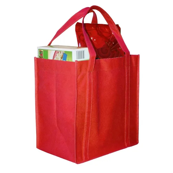 12" x 12" grocery tote made of 100% recyclable, non-woven polypropylene... from ASI 68507 The Magnet Group / Perfect Line